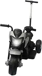 Mini Moto Esportiva Elétrica, Cor Cinza,Brinquedo de Passear,Veículos Elétricos Infantis Suporta até 30Kg