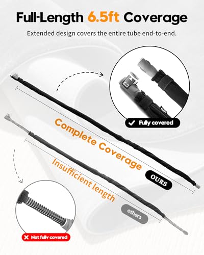 Image of 6.5 Ft CPAP Hose Cover for ResMed AirSense 11 & 10 ClimateLineAir Heated Tubing, Reduces Condensation & Noise CPAP Tube Cover, Insulated CPAP Hose Sleeve, Cat Proof CPAP Hose Protector