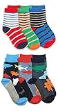 Jefferies Socks Boys Fashion Crew Socks 6 Pack