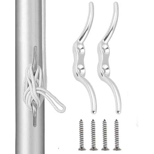 Belegklampe Edelstahl,Anlegeklampen für Boote,Bootsklampe,Anlegeklampe,Festmacherklampe aus Nylon,Festmacherklampe,Geeignet für Fahnenmasten,Jalousien,Planen,2pc