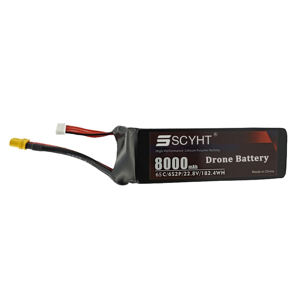 Batteria al litio 22,8 V Batteria Lipo 65C Batterie ricaricabili 8000 mAh Batterie droni per aeromodelli per motore 50 W a 200 W con porta XH-6S,22.8v8000mah 65c xt60 u 1pack