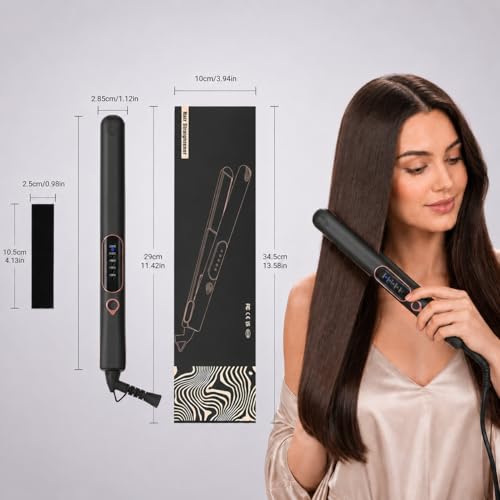 Plancha de pelo cerámica de titanio con LCD y voltaje dual miniatura 5
