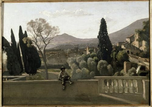 Toile imprimée Tivoli de Camille Corot : une décoration murale raffinée effet peinture huile