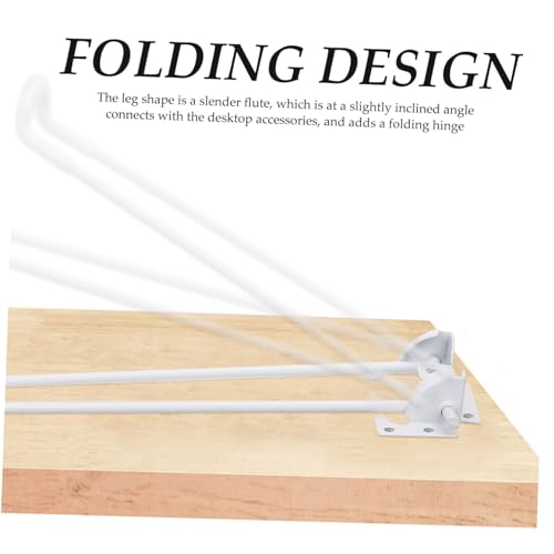 Pieds de table pliables en métal blanc pour stabiliser votre bureau et table basse - 6