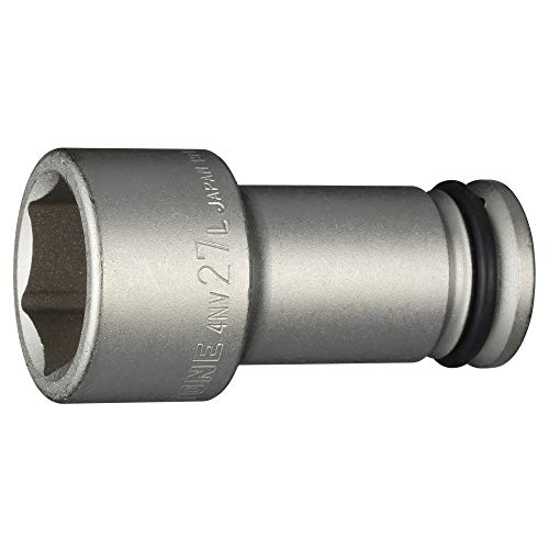TONE Impact Long Socket 4NV-27L Insertion Angle 1/2 inch (12.7 mm) Double Side Width 1.1 inches (27 mm)