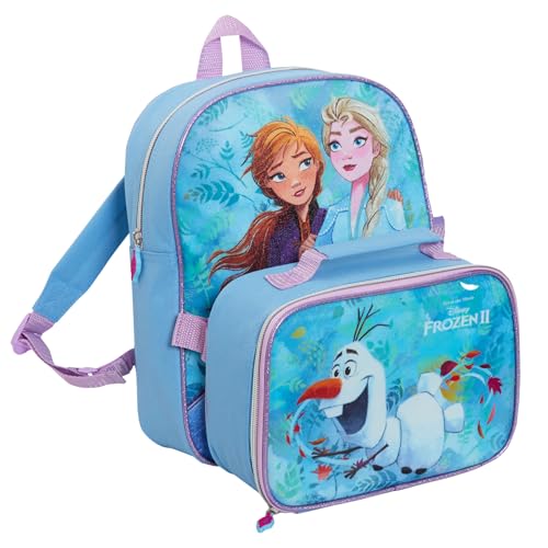 Sac à Dos + Sac à déjeuner Disney La Reine des Neiges 2 pour Filles, glacière Isotherme