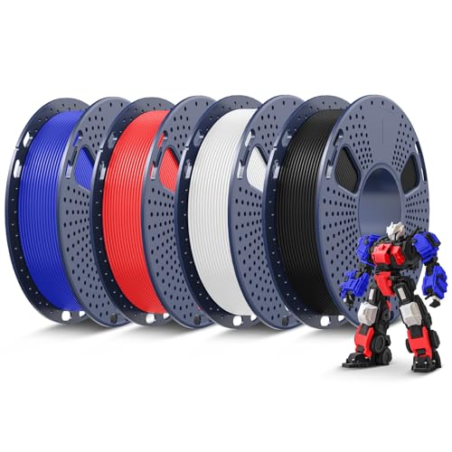SUNLU PLA+ 3D Printer Filament Bundle, 0.25kg Each Spool, Total 1kg, Mini...