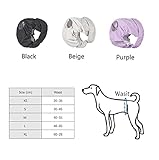 BePetMia Waschbare Windeln für Hunde, Wiederverwendbare Hundewindeln, Umweltfreundliche Damenbinden Höschen, Hygiene-Unterhose für Hunde in Hitze (L: 48-65cm, Schwarz)