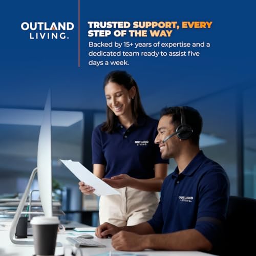 Outland Living Tragbare Propangas- Feuerstelle, 48, 3 cm, 58.000 BTU, rauchfreie Gas- Feuerschale, perfekt für Camping, Terrasse, Hinterhof, Heckklappe, Deck, Wohnmobil, Schwarz 823 Standard-9