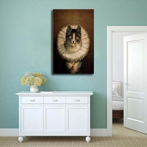 Toile chat de la Renaissance d'exception pour grand format mural