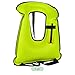 wkao Inflatable Snorkel Vest, Fluorescent Green Swimming Safety Buoyancy Aid, Adjustable Waistband, Dual Secure Straps, Quick Inflation, Lightweight Design