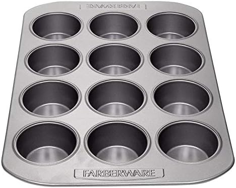 Pemberly Row 12 Cup Nonstick Muffin Pan in Gray