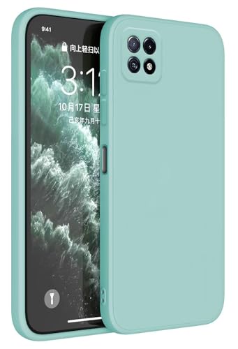 Topme Cover per OPPO A73 5G (6.5' Inches) Custodia Case, Protezione Della Pelle Della Custodia in Silicone Tpu - Ciano chiaro