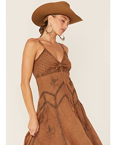 Scully Copper Spaghetti Strap Long Womens Dress HC623
