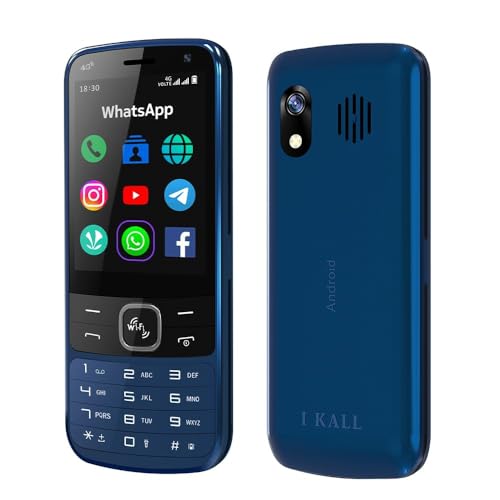 Image of IKALL K333 - 4G Touch & Type Mobile with 2.8 inch HD Display, 2GB RAM, 16GB Storage, 3000mAh Battery, WiFi, and Pre-Loaded Apps Like Whts'Ap, FB, Insta & Utube (Moonlight Blue)