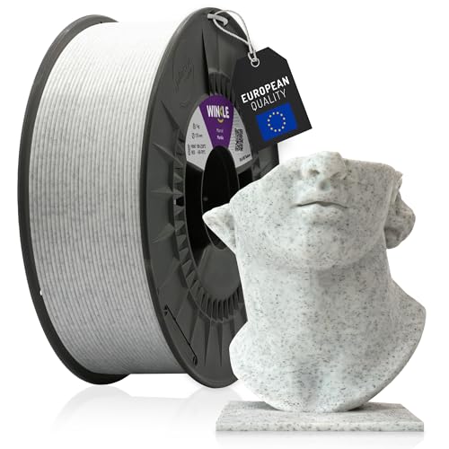 WINKLE Filament PLA HD Texturé 1.75mm Marbre pour Impression 3D, Bobine de 1kg, Filament Imprimante 3D, Matériaux d'impression 3D, Précision Dimensionnelle +/- 0.05mm, Facile à Imprimer