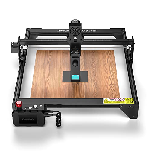 A10 PRO Laser Graviermaschine 50W, 410x400mm Augenschutz Fixfokus Graviermaschine und Laser Cutter, CNC Lasergravur Hochpräzises Gravieren Schneiden für Holz, Metall, Glas, Acryl Cover