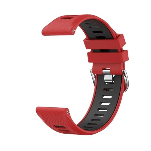 YLK Correa para 22mm Reloj Inteligente Smartwatch,Liberación Rápida de Silicona Dos Colores Sport Suave Pulseras de Repuesto para 22mm Reloj para Hombre Mujer (22mm, Rojo/Negro)