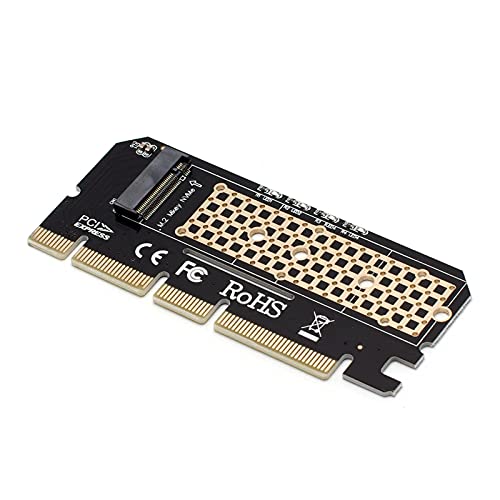 GINGLE M.2 NVMe to PCIe Adapter Card with Heatsink, Low - Profile Bracket, M - Key Converter Compatible with PCIe x1/x4/x8/x16 for Desktop PC Expansion