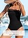 CUPSHE Women's One Piece Swimsuit Square Neck Cutout Back Tummy Control Adjustable Straps Striped Swimwear, XL Black