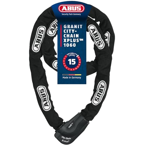 ABUS Candado de Cadena Granit CityChain XPlus 1060   candado de Acero endurecido para Bicicletas   Nivel de Seguridad 15