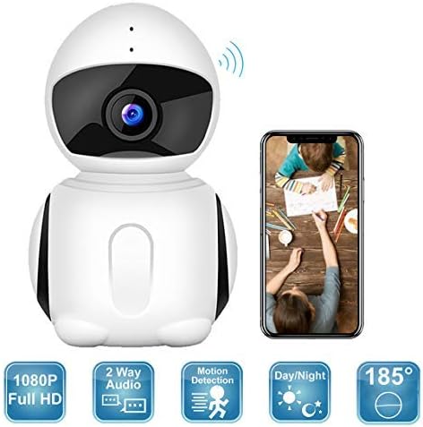 Wireless Security Camera, 2019 Upgraded IKARE 1080P Indoor Home Camera for Baby, Surveillance Remote Monitor with Night Vision, Motion Detection, Pet Cam with iOS/Android App V380 Pro, 2-Way Audio
