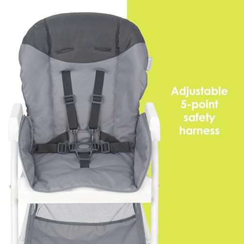 Image of Baby Trend Flat Fold High Chair, Stellar Grey