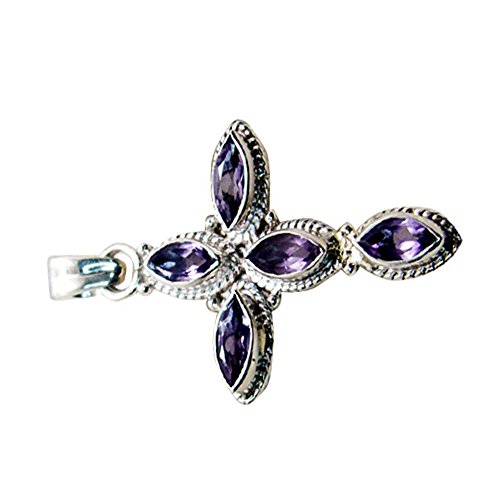 Collier améthyste véritable dames | Pendentif argent artisanal cluster - 4