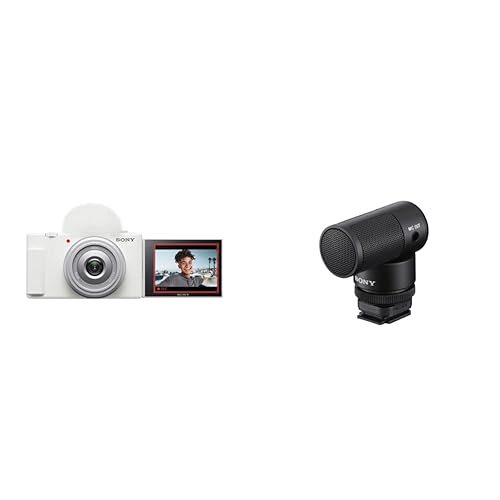 Sony ZV-1 Digital Camera with Vlogger Shotgun Microphone - White - w/ Shotgun Microphone