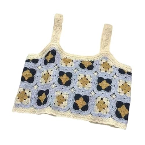 Image of NAIADES Women's Handmade Crochet Crop Top, Sleeveless Top for Women,Comfortable Fit