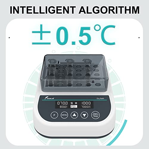 Joanlab Mini Lab Dry Bath Incubator Digital Laboratory Thermostatic Heater With 1.5Ml X 15 Heating Block Programmable Timing Control (Single Heating Function) #TOP4