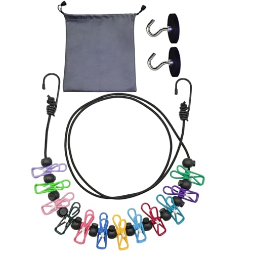 Retractable Magnetic Clothes Line for Cruise Ships with Magnetic Hooks,Portable Ship Approved Clothesline for Rv Cruise Ship Essentials 2025&2026 (Multi-Colored, 1)