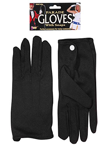 Forum Novelties 68186 Tuxedo Parade Short Formal Santa Gloves with Snap 10" Adult Costume Accessory, One Size