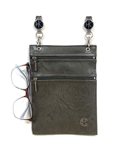 HIP KLIPS Clippable pocket, No Belt Loops Needed, RFID Blocking, Hands-Free and Secure, perfect for cash, credit, ID, Cell phone, Glasses and more., Gray4