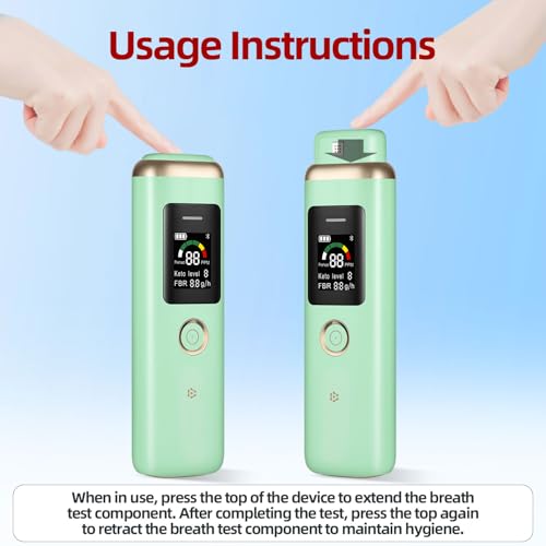 Upgraded Breath Ketone Meter Professional Ketone Breath Analyzer Accuracy Ketosis Breath Tester Breath Ketosis Meter for Keto Lifestyle & Fitness Trace - Image 4