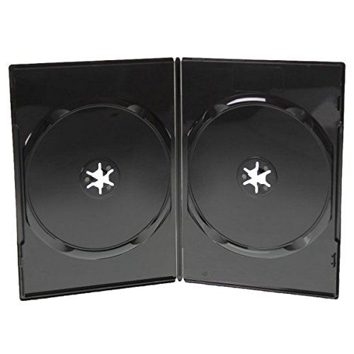Amaray Custodie doppie per DVD Slim, 7 mm, Nero, 100 pezzi