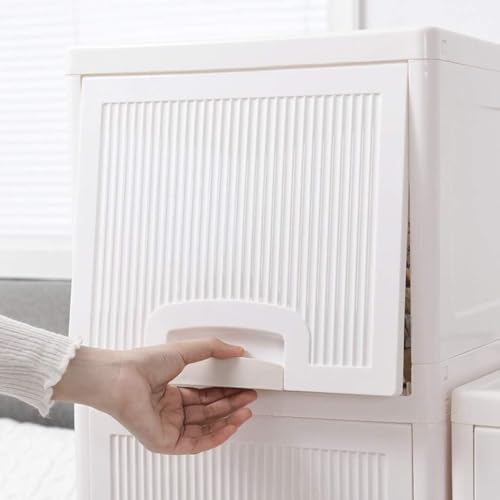 Image of YASONIC π π§πΆπ²πΏ Foldable Plastic Rack for Storage /Kitchen Cupboard /Versatile and Sturdy Wardrobe for Clothes /Multipurpose Storage Organizer /Closet for Bedroom /Living Room /Laundry Room (Off White)