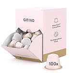 Grind Decaf House Coffee Pods – Pack of 100 Biodegradable Arabica Capsules – Naturally Decaffeinated – Nespresso® Original Compatible Capsules – Home Compostable – Barista Quality – Medium Roast