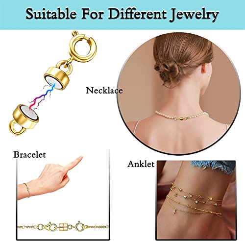 Kcctoo Necklace Clasps And Closures - Gold And Silver Plated Tube Lock Connectors For Layered Bracelet Jewelry Multi Strands Crafts Necklace Spacer Clasp #TOP2