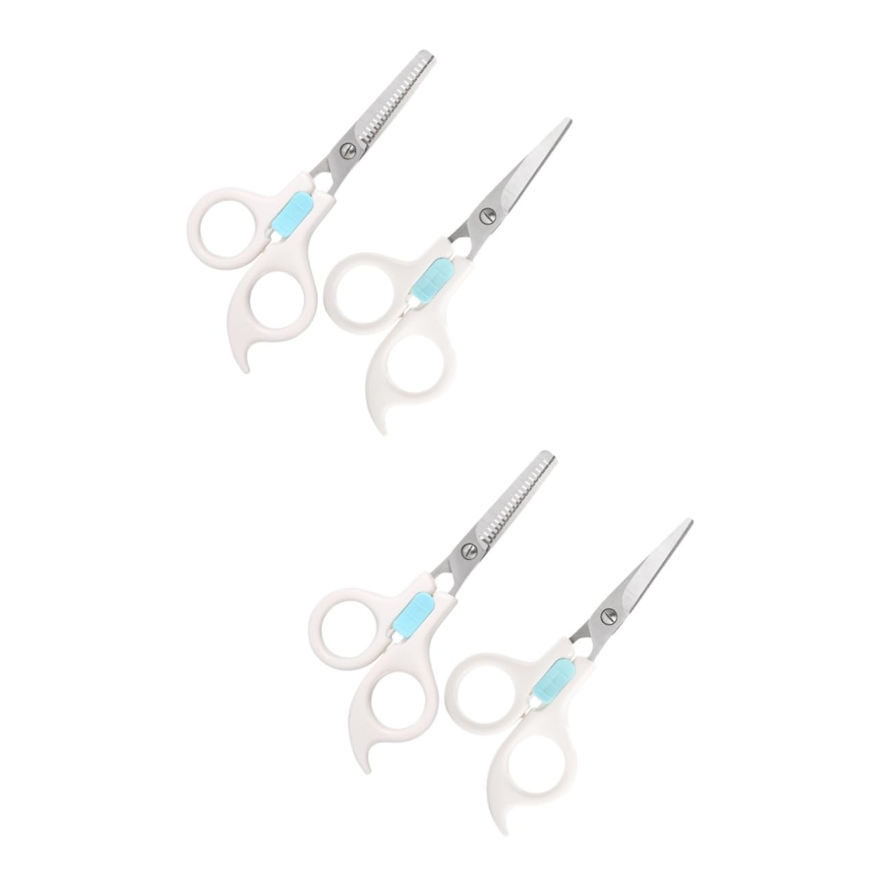 Beavorty 2 Set Taglierina Per Parrucchieri Totale Forbici Bianca 2 Pz*2