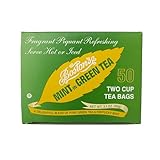Boston's Mint-in-Green Tea, 50 Two Cup Tea Bags (Pack of 2 Boxes), Individually Wrapped Tea Bags of a Blend of Pure Green Tea and Kentucky Spearmint, Delicious Hot or Iced