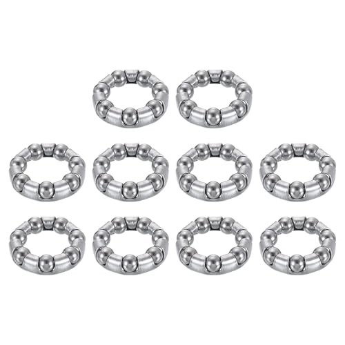 QUARKZMAN Rodamiento de Bolas para Biela 3/16 (5 mm) x 7 Bolas, 10Pcs de Rodamientos de Bolas de Repuesto para Rodamientos de Eje de Pedalier Y Rodamientos de Cuadro de Rueda
