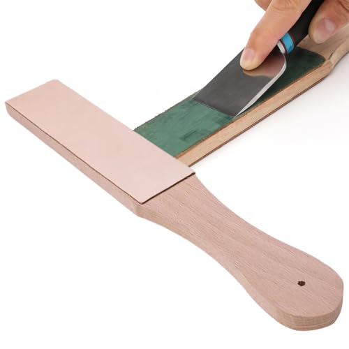 Piel D Afilado Para Cuchillos | Bloque de Afilado, Herramienta de Acabado Doble Cara con Mango Ergonómico para Cuchillos de Cocina y Tijeras para Madera