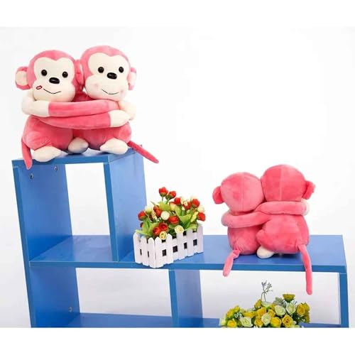 Image of DearJoy Hugging Monkey Pink 25 cm