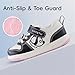 KATETU Baby Sneakers Boys Girls Toddler Wide Toe Box Shoes Panda Lightweight Breathable Walking Tennis Running Non-Slip Outdoor Comfortable Shoes Black White Pink US 10 Toddler