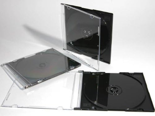 Media Replication CD/DVD Jewel 5.2mm Cases for 1 Disc With Black Tray (50)