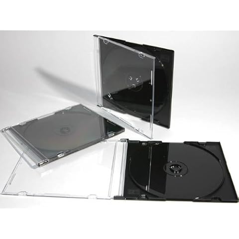 Media Replication CD/DVD Jewel 5.2mm Cases for 1 Disc With Black Tray (400) Cover