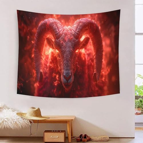 Tapisserie Art Mural Aries 3D MJFCoin grand tissu déco salon et nappes