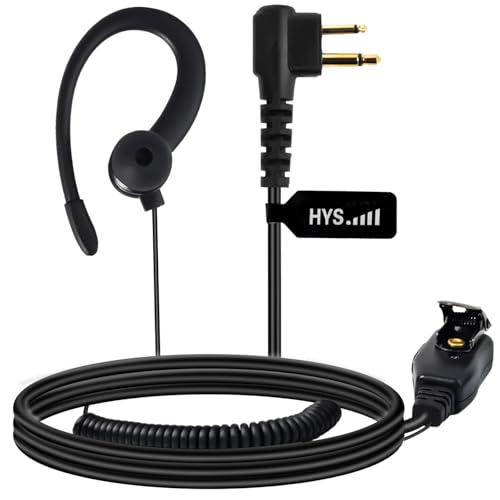 HYS Walkie Talkie - Auriculares de seguridad en forma de G compatibles con Motorola CP040 CP140 CP88 CP1200 GP300 GP2000 HYT-TC500 Radio bidireccional (1)