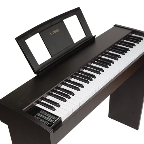 Image of Kadence DP5000WD Digital Piano | 61 Keys with LED Display | 500 Tones, 300 Rhythms, USB MIDI, Recording, Mic & MP3 Support | Dark Brown